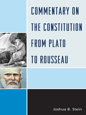 cover image of Commentary on the Constitution from Plato to Rousseau